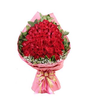 four dozen red rose bouquet in vietnam