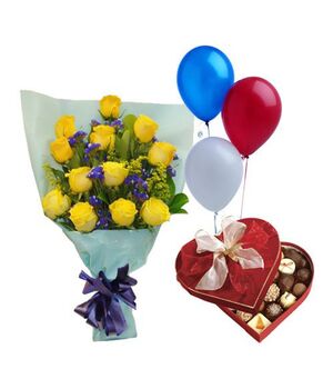 send chocolate rose bouquet and balloons to vietnam