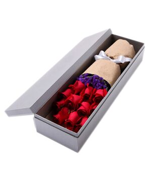 one dozen red roses in box to vietnam