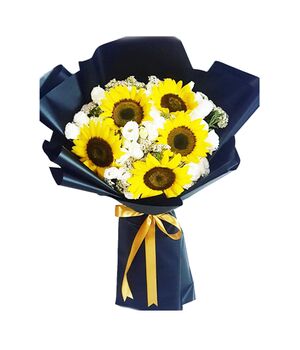 sunflower bouquet send to vietnam