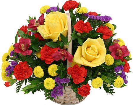 Mixed Flowers Basket to vietnam